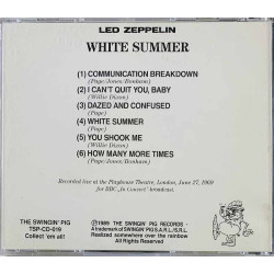 Led Zeppelin CD White Summer  kansi EX- levy EX Käytetty CD