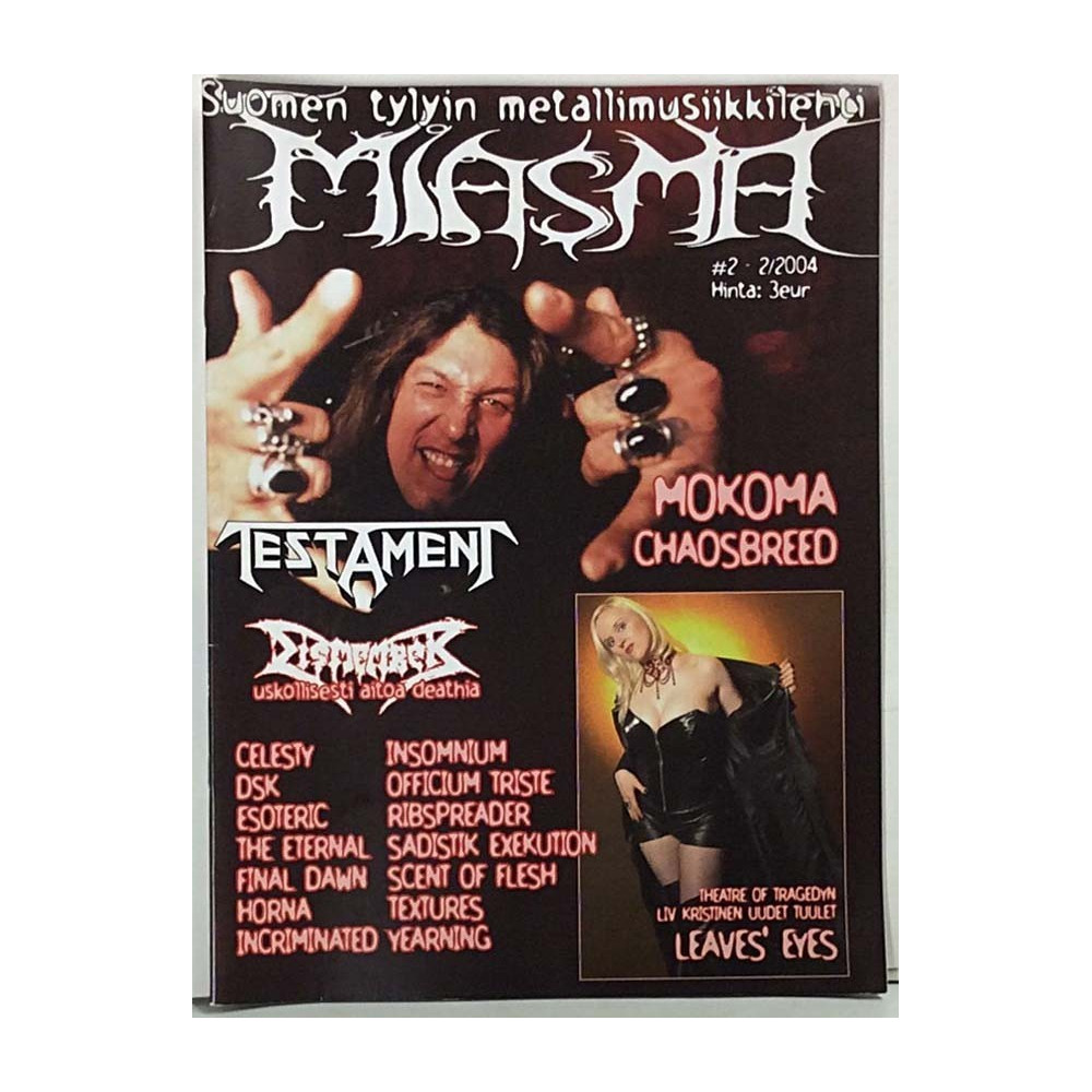 Miasma 2004 No.2 Mokoma,Testament,Dismember Magazine