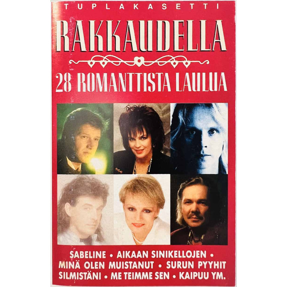 Eve, Sig, Dingo, Maarit, Pepe Willberg: Rakkaudella 28 romanttista laulua kansipaperi EX , musiikkikasetin kunto EX käytetty kas