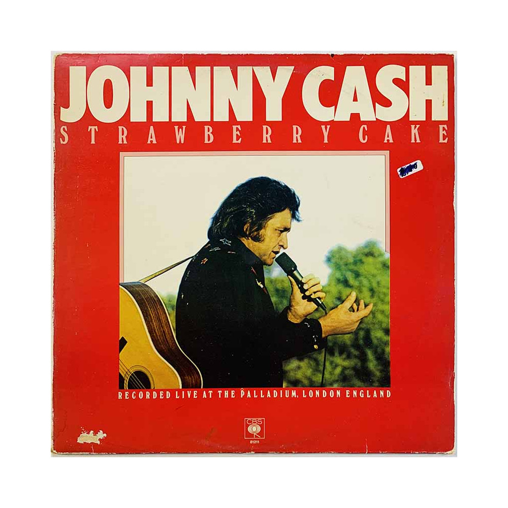 Cash Johnny LP Strawberry Cake  kansi VG levy VG Käytetty LP