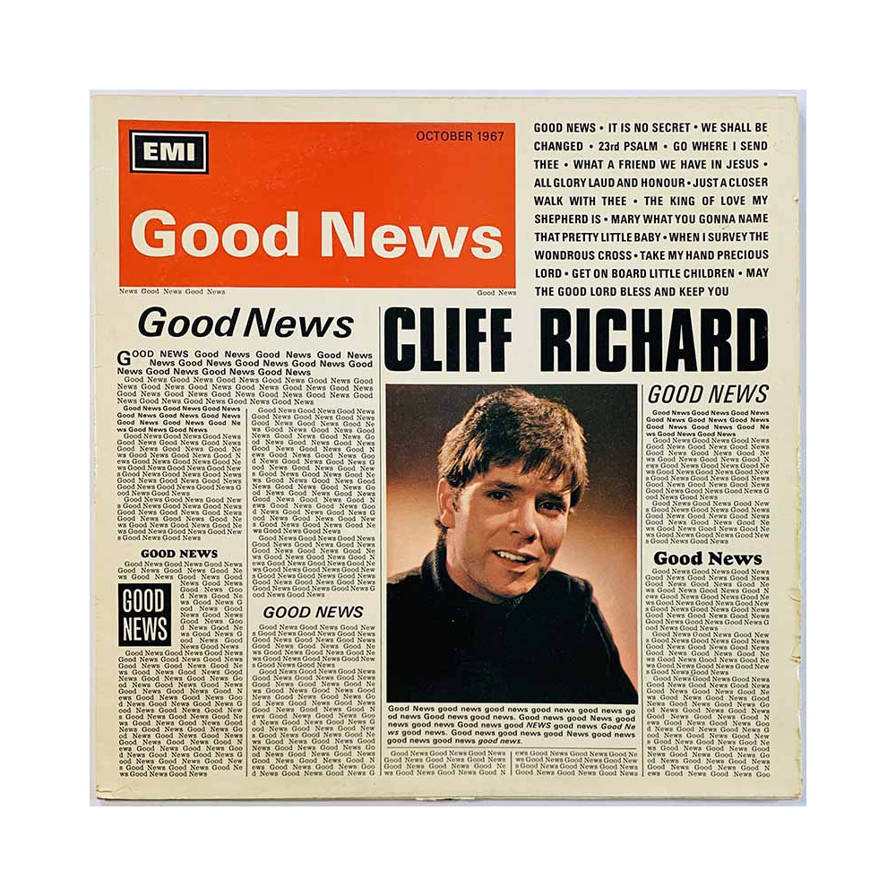 Richard Cliff LP Good News  kansi VG levy VG Käytetty LP