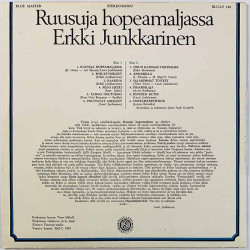 Junkkarinen Erkki LP Ruusuja Hopeamaljassa  kansi VG+ levy EX- Käytetty LP