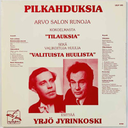 Arvo Salon runoja, Yrjö Jyrinkoski 1980 LILP 103 Pilkahduksia Begagnat LP
