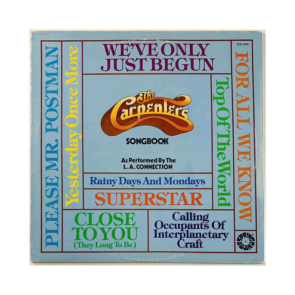 L. A. Connection LP The Hits Of The Carpenters  kansi VG levy EX Käytetty LP