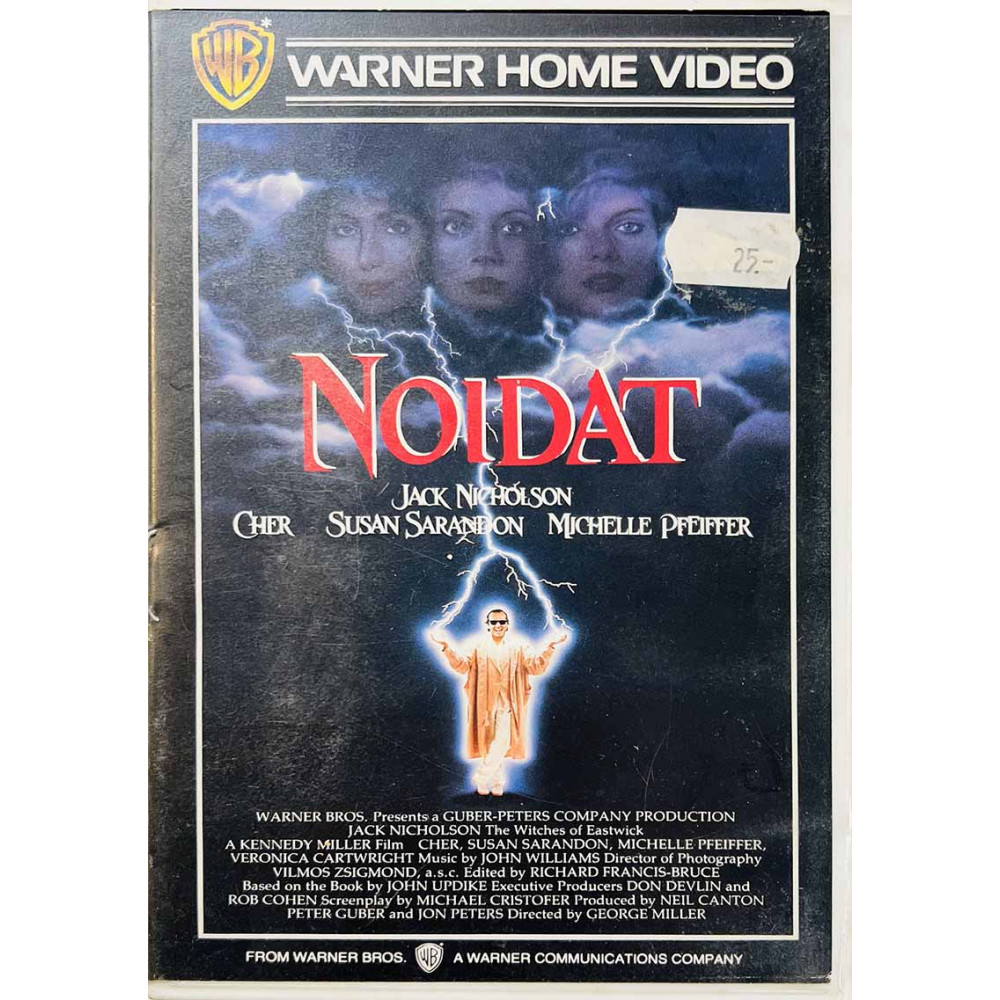 VHS-videokasetti suomitekstitys: Noidat - The Witches Of Eastwick kansipaperi EX , kasetin kunto EX VHS video