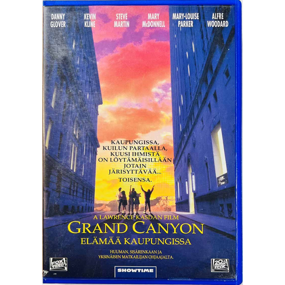 VHS-videokasetti suomitekstitys: Grand Canyon - elämää kaupungissa kansipaperi EX , kasetin kunto EX VHS video