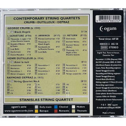 Stanislas String Quartet CD Contemporary String Quartets  kansi EX levy EX Käytetty CD