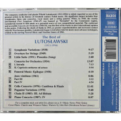 Lutoslawski CD The best of Lutoslawski  kansi EX- levy EX Käytetty CD