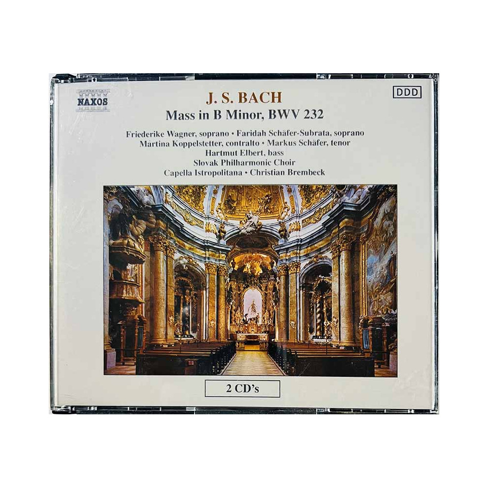 Bach Johann Sebastian, Fredrike Wagner CD Mass In B Minor, BWV 232 2CD  kansi EX- levy EX Käytetty CD