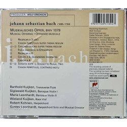 Bach Johann Sebastian CD Musikalisches Opfer, BWV 1079  kansi EX- levy VG+ Käytetty CD