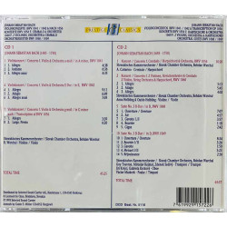 Bach Johann Sebastian 1995 1930.2030-2 Violinconcertos 2CD CD Begagnat