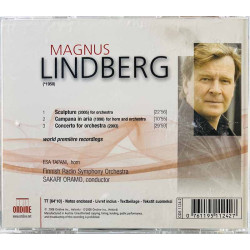 Lindberg Magnus, Sakarí Oramo CD Sculpture / Campana In Aria  kansi EX- levy EX Käytetty CD