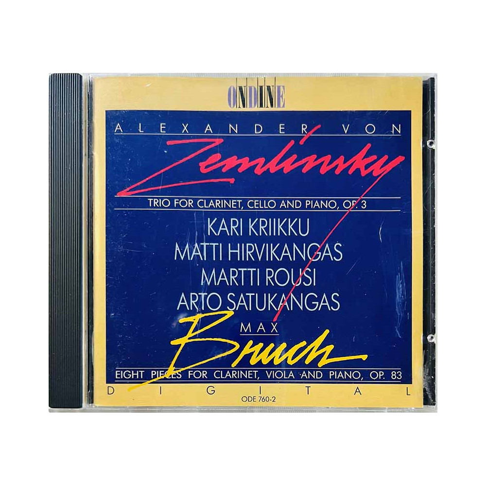 Zemlinsky, Kriikku, Hirvikangas, Rousi CD Trio For Clarinet, Cello And Piano  kansi EX- levy EX Käytetty CD