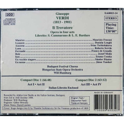 Verdi Giuseppe 1995 8.660023-24 Il trovatore 2CD CD Begagnat