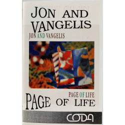Jon and Vangelis: Page of life kansipaperi EX , musiikkikasetin kunto EX käytetty kasetti