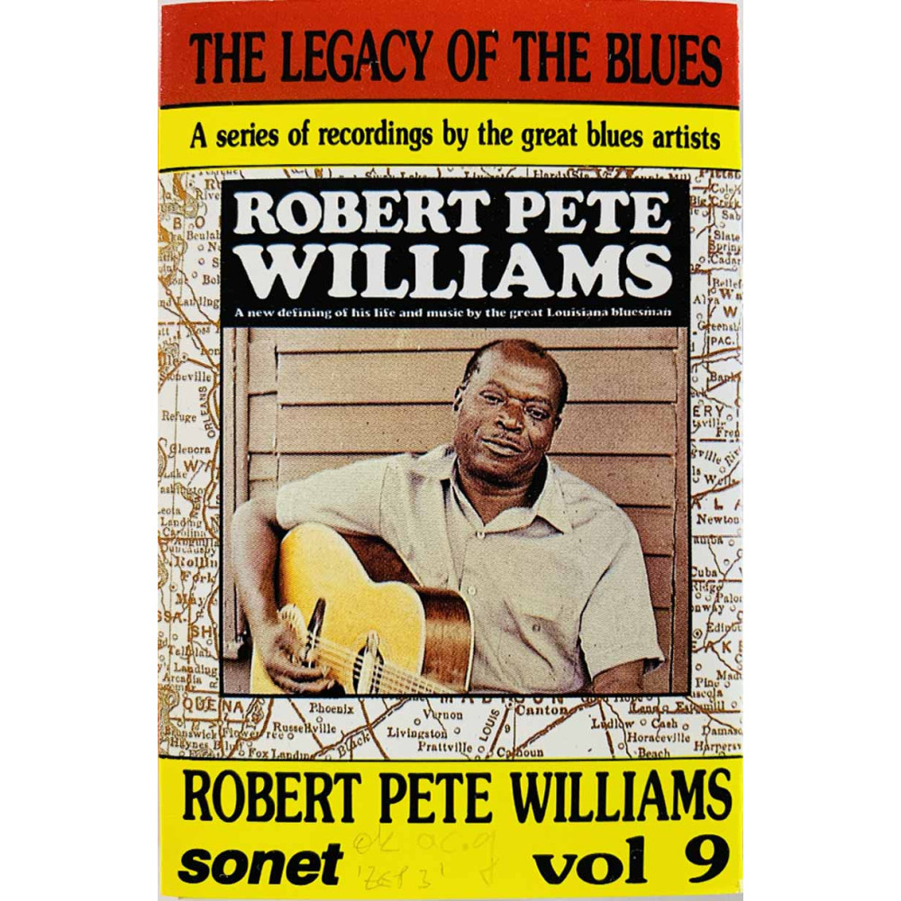Williams Robert Pete: The Legacy Of The Blues Vol 9 kansipaperi EX , musiikkikasetin kunto EX käytetty kasetti