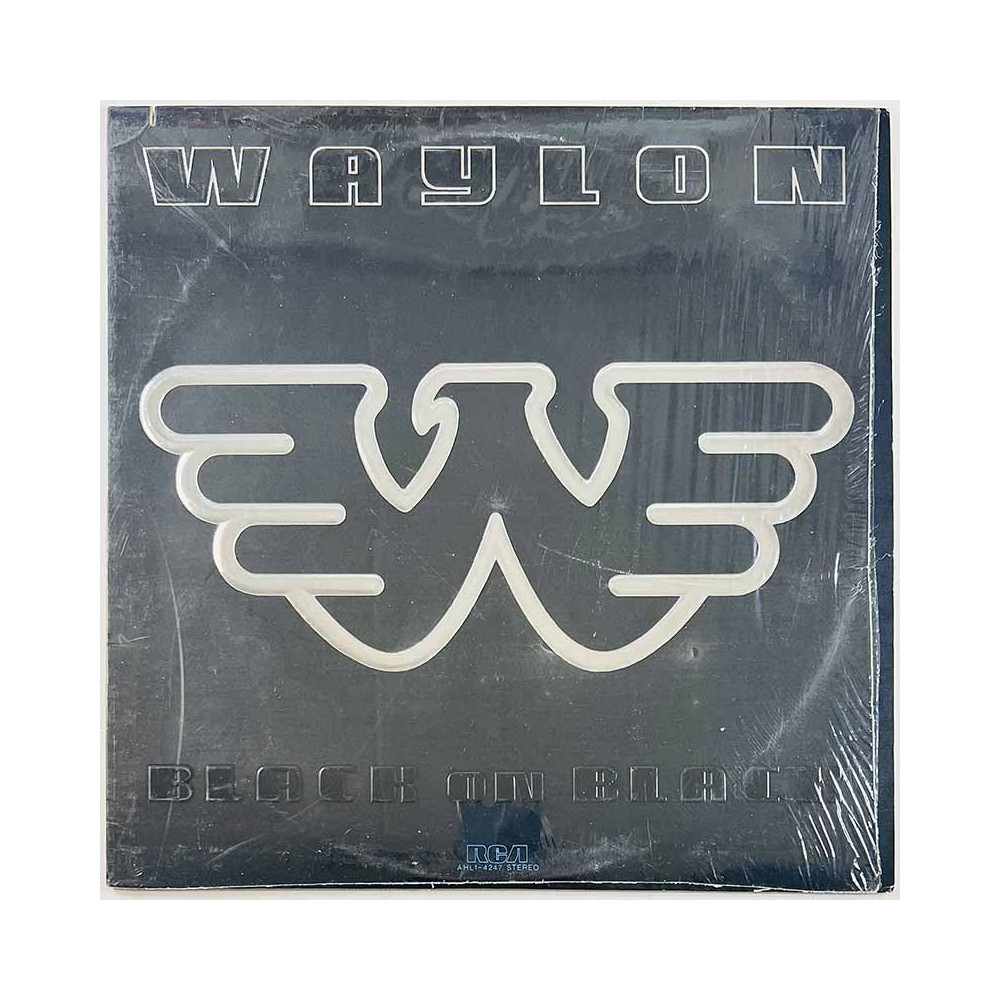 Waylon LP Black On Black  kansi EX levy EX Käytetty LP