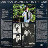 Art Van Damme LP Live in Finland  kansi EX levy EX Käytetty LP