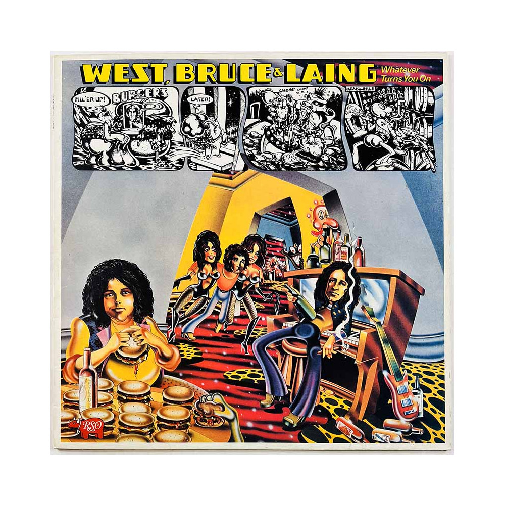 West, Bruce & Laing LP Whatever Turns You On  kansi VG+ levy EX Käytetty LP