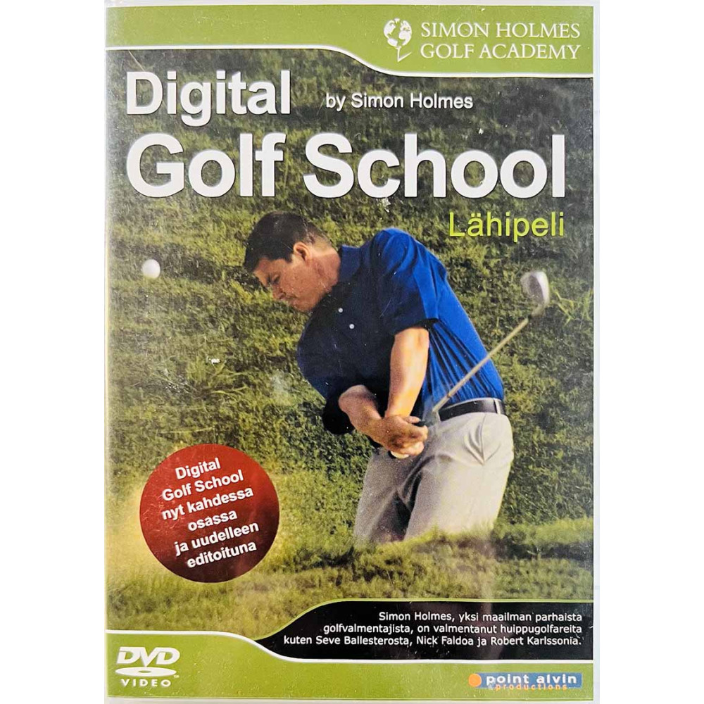 DVD - Golf School DVD by Simon Holmes, Lähipeli  kansi EX- levy VG+ Käytetty DVD