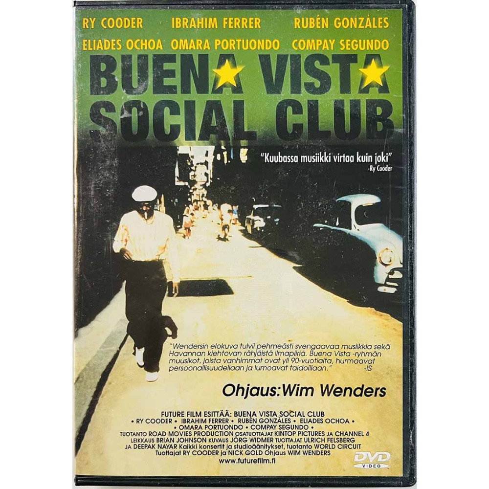 DVD - Buena Vista Social Club DVD Cooder, Ferrer, Gonzales, Ochoa, Portuondo  kansi EX levy EX- Käytetty DVD