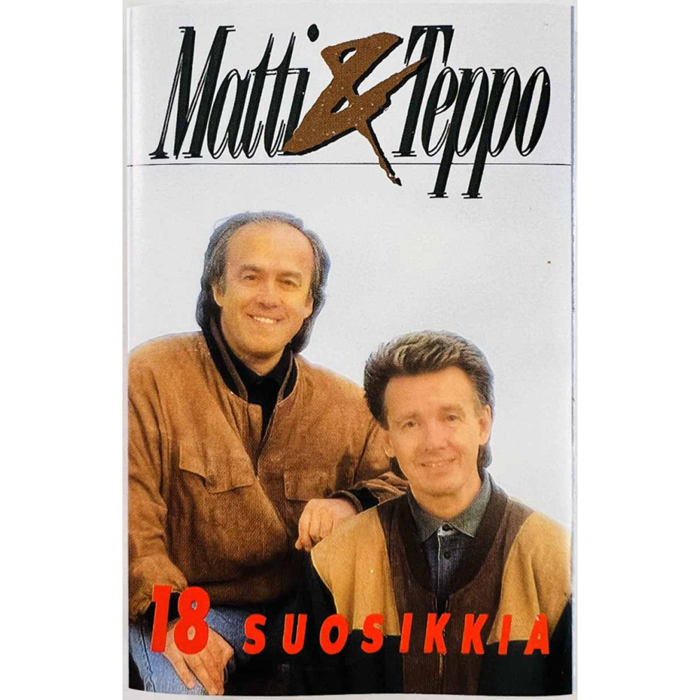 Matti & Teppo: 18 Suosikkia kansipaperi EX , musiikkikasetin kunto EX käytetty kasetti