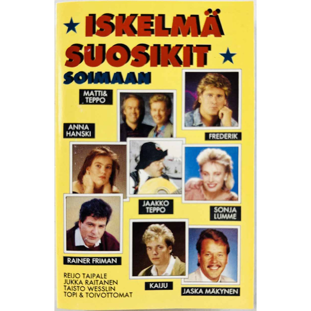 Anna Hanski, Jukka Raitanen, Jaakko Teppo: Iskelmäsuosikit soimaan kansipaperi EX , musiikkikasetin kunto EX käytetty kasetti