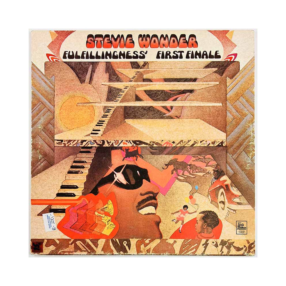 Wonder Stevie LP kansi Fulfillingness' First Finale  kansi VG kansi ilman levyä