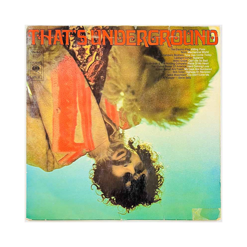 Spirit, Leonard Cohen, Electric Flag LP kansi That’s Underground  kansi G+ kansi ilman levyä