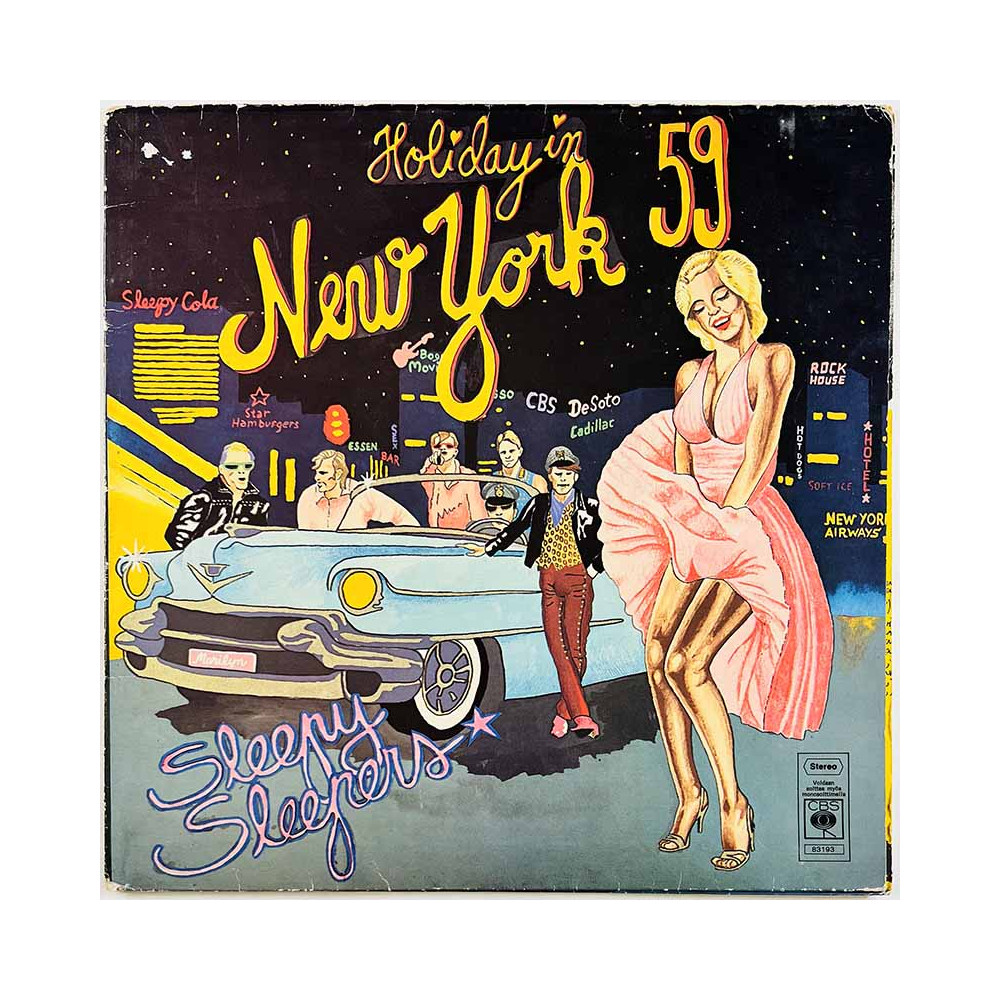 Sleepy Sleepers LP kansi Holiday in New York 59  kansi VG- kansi ilman levyä