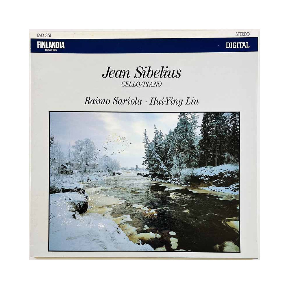 Sibelius Jean LP kansi Cello/Piano  kansi VG- kansi ilman levyä