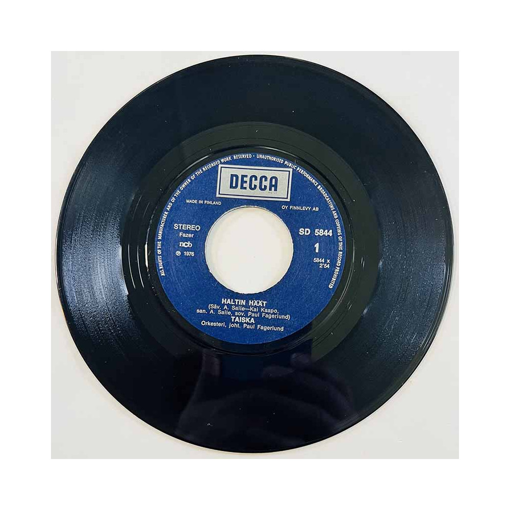 Taiska Käytetty 7” ei kuvakantta Haltin Häät / Brasilo Brasila  kansi Ei kuvakantta levy EX käytetty vinyylisingle