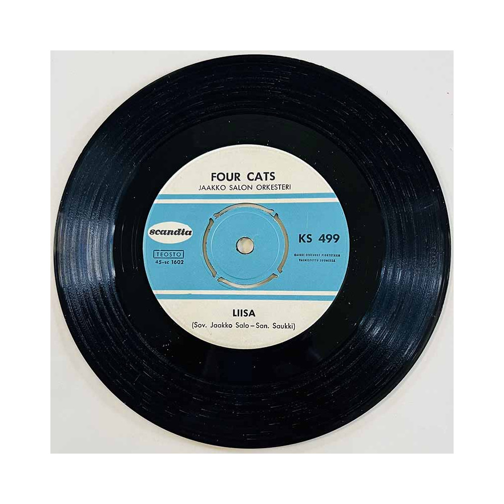 Four Cats Käytetty 7” ei kuvakantta Liisa / Sabeline  kansi Ei kuvakantta levy EX käytetty vinyylisingle