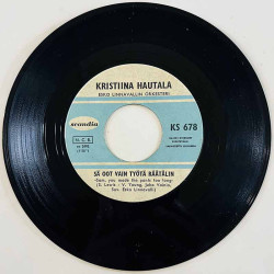 Hautala Kristiina Käytetty 7” ei kuvakantta Jokainen hetki / Sä oot vain työtä räätälin  kansi Ei kuvakantta levy VG käytetty vi