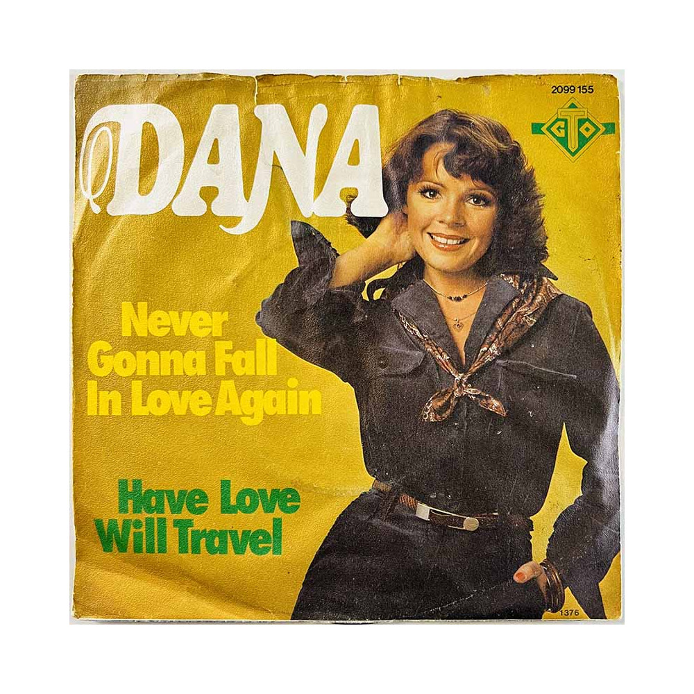 Dana käytetty 7” kuvakannella Never gonna fall in love again / Have love will travel  kansi VG- levy VG+ käytetty vinyylisingle 