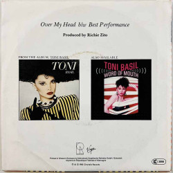 Basil Toni käytetty 7” kuvakannella Over My Head / Best Performance  kansi EX levy EX käytetty vinyylisingle PS