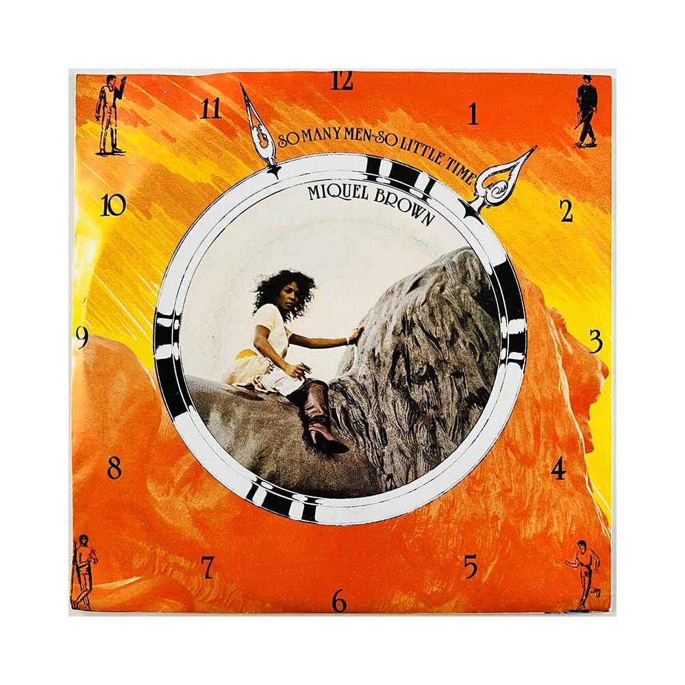 Brown Miquel käytetty 7” kuvakannella So many men - so little time / instrumental  kansi EX- levy EX käytetty vinyylisingle PS