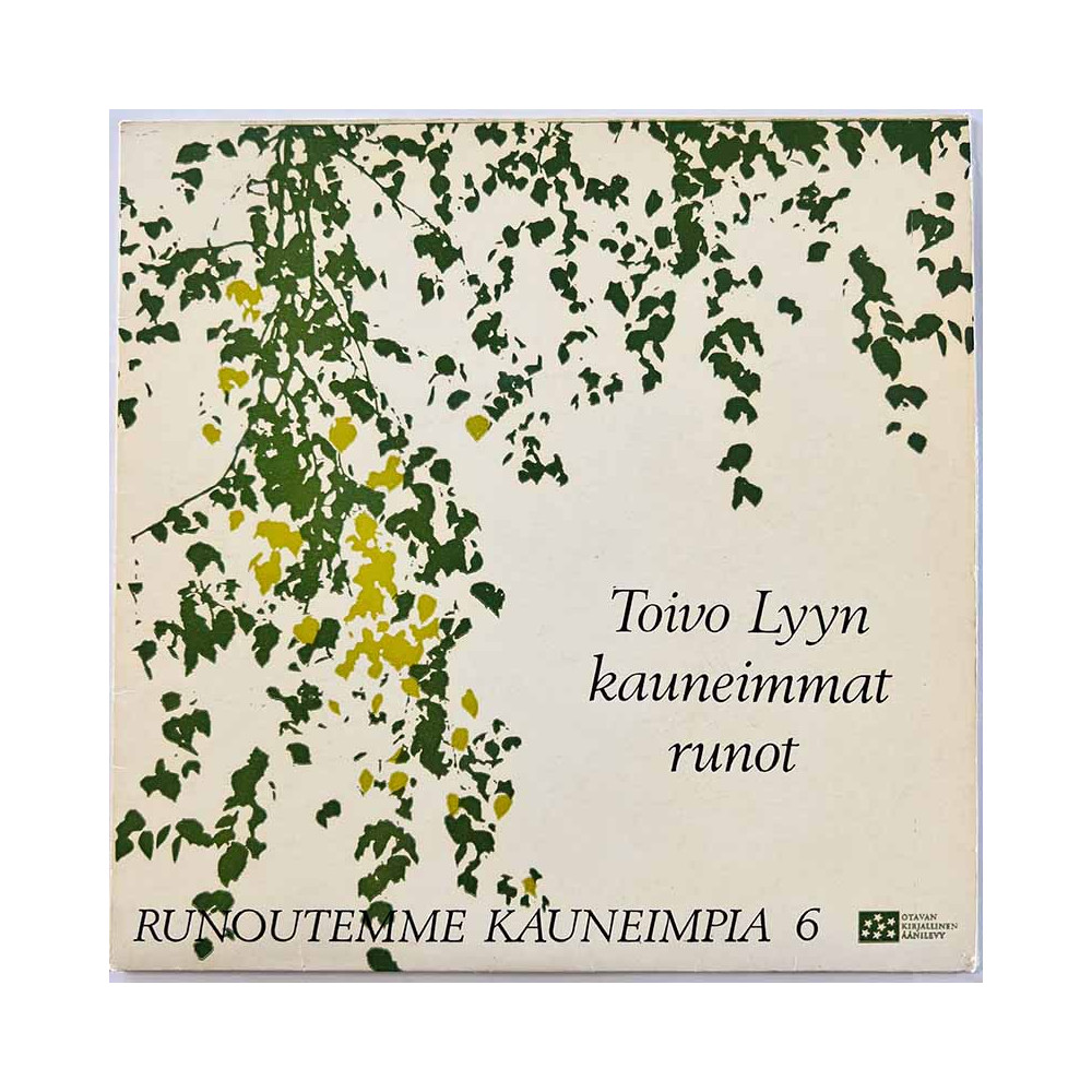Toivo Lyyn kaneimmat runot käytetty 7” kuvakannella Runoutemme kauneimpia 6 EP  kansi EX levy EX käytetty vinyylisingle PS