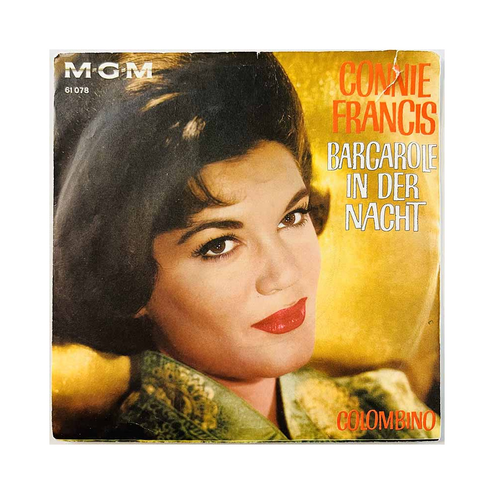 Francis Connie käytetty 7” kuvakannella Barcarole in der nacht  kansi VG+ levy EX- käytetty vinyylisingle PS