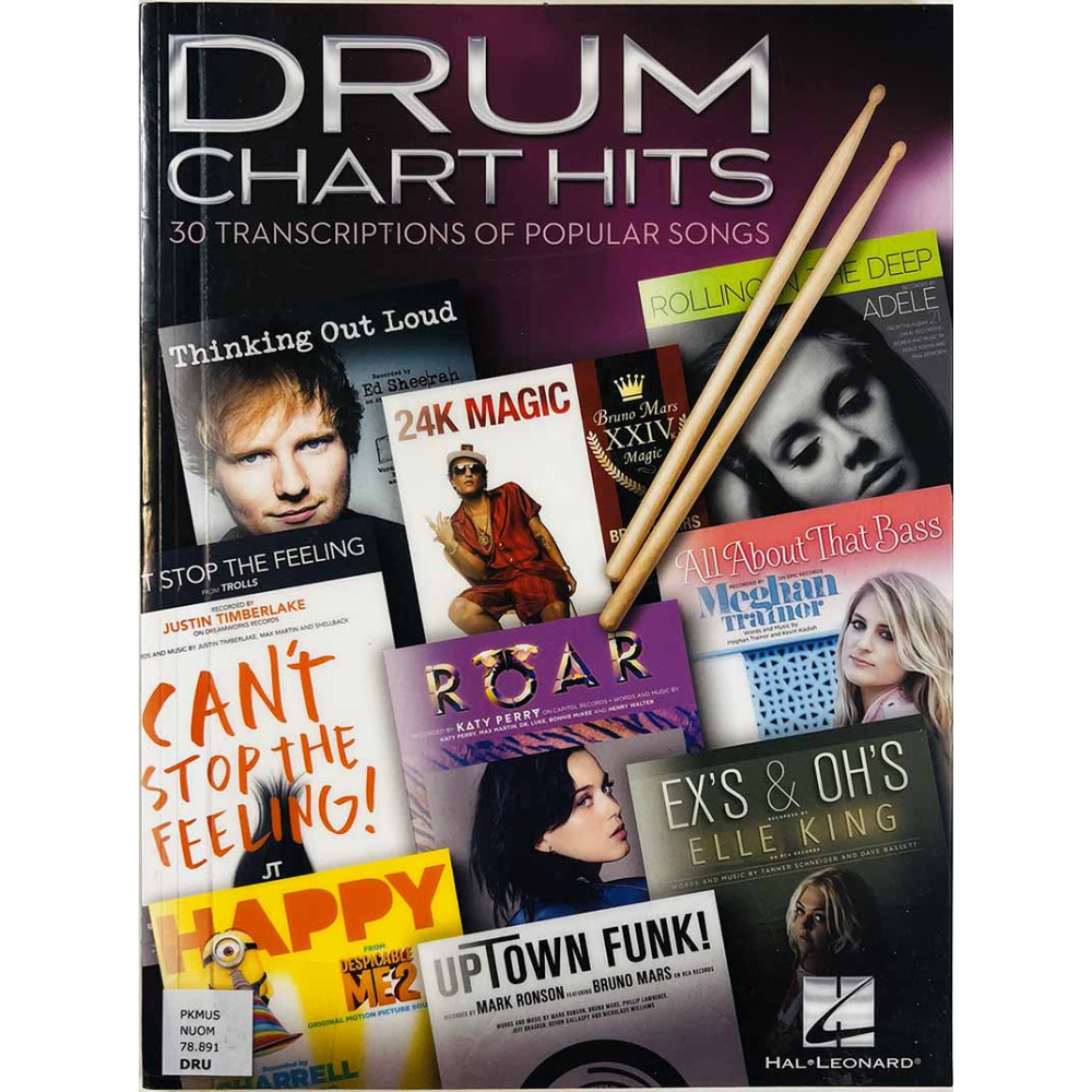 Drum chart hits - nuottikirja : 30 transcriptions of popular songs - Något använd bok
