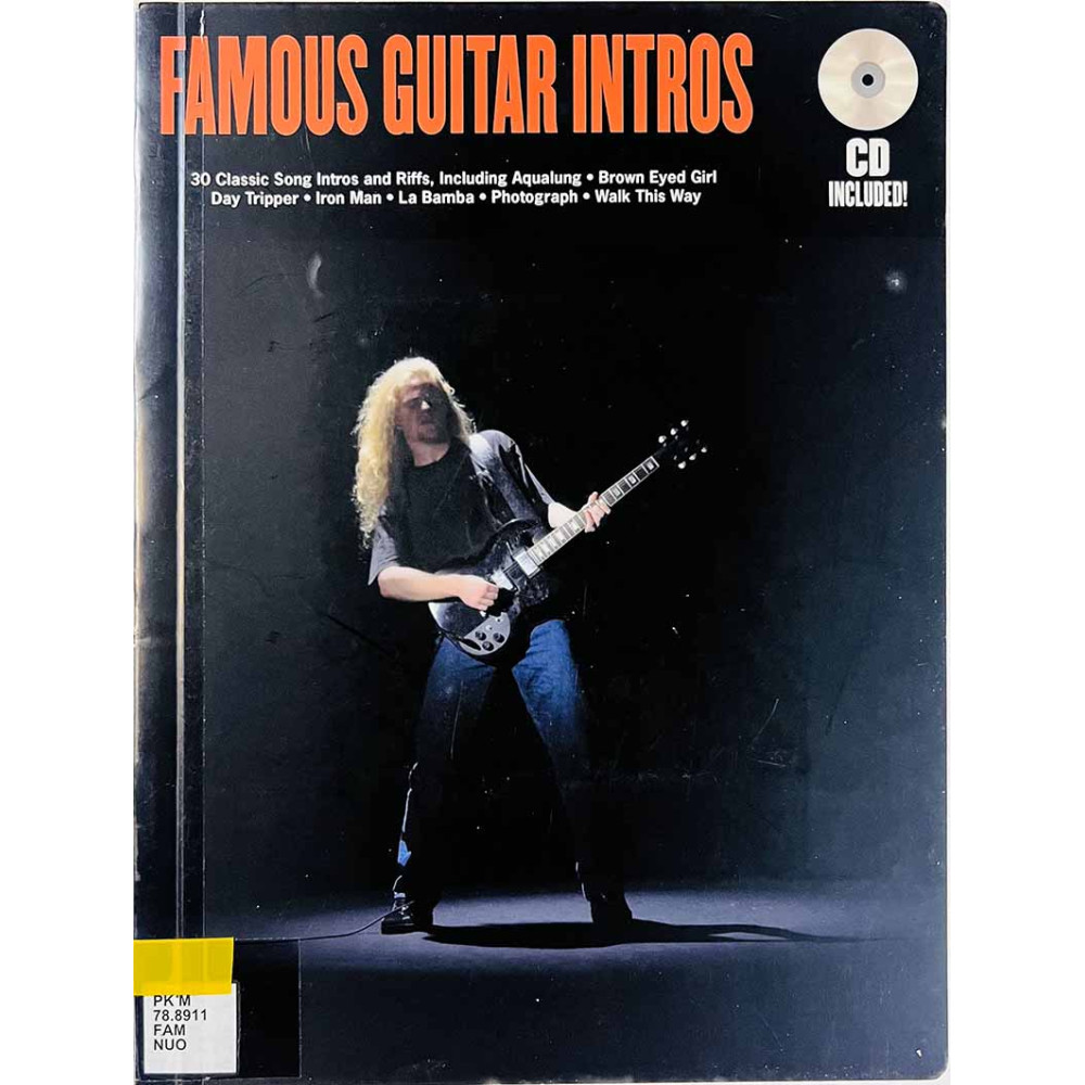 30 classic song intros and riffs : Famous Guitar Intros - kirja + CD - Något använd bok