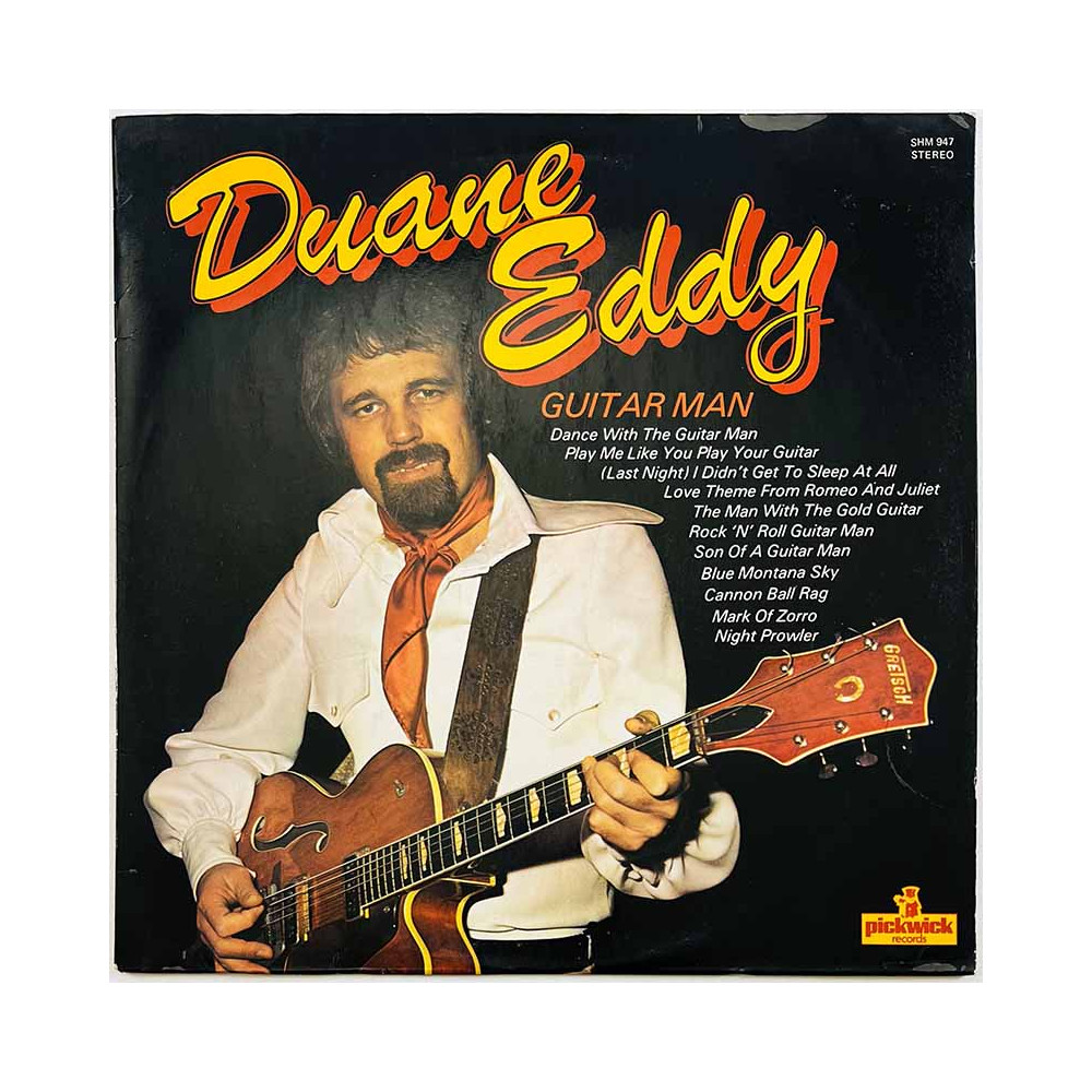 Eddy Duane Käytetty LP Guitar Man  kansi VG+ levy VG+ Käytetty LP