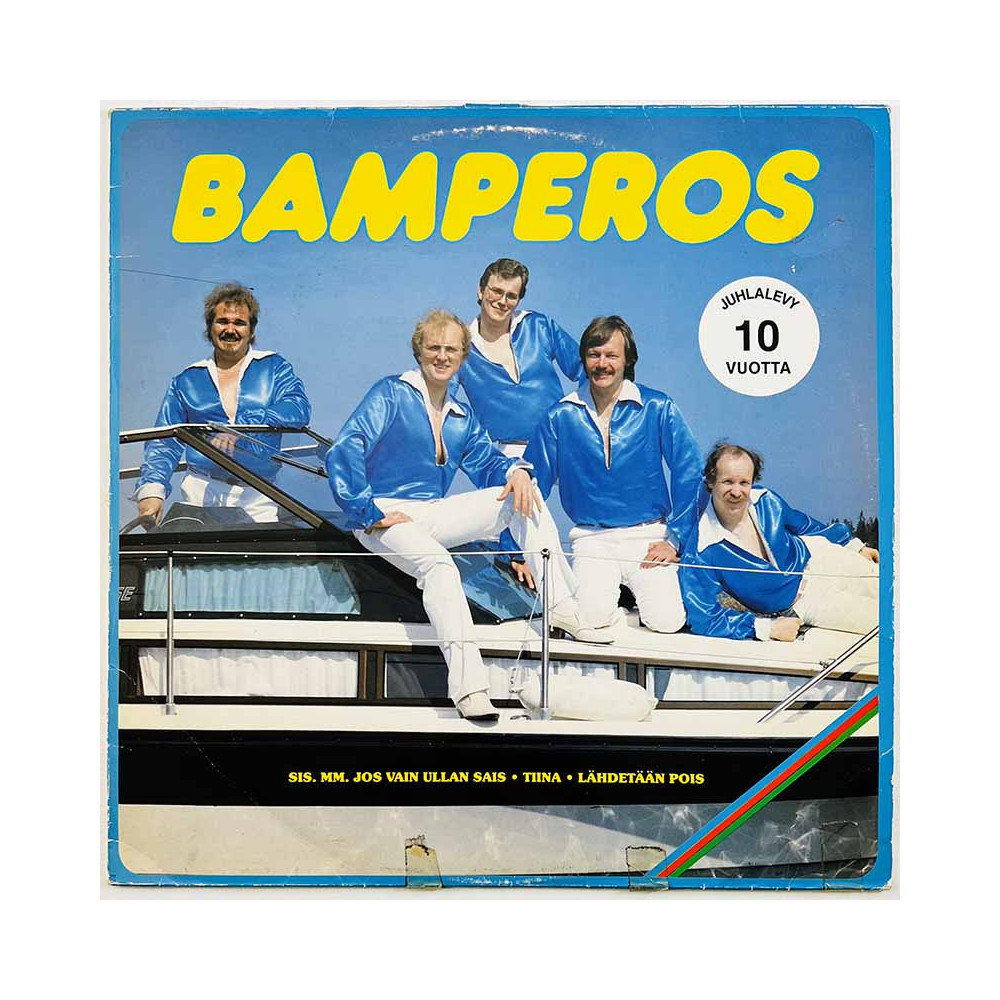 Bamperos Käytetty LP Bamperos juhlalevy 10 vuotta  kansi VG levy VG+ Käytetty LP
