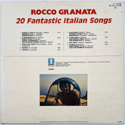 Granata Rocco Käytetty LP 20 Fantastic Italian Songs  kansi VG levy EX Käytetty LP