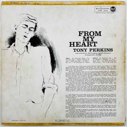 Tony Perkins with Urbie's Green Orchestra Käytetty LP From my heart  kansi G+ levy VG- Käytetty LP