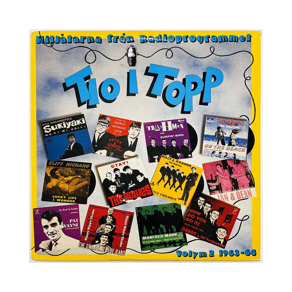 Trashmen, Kuy Sakamoto, Honeys Käytetty LP Tio i Topp volym 2 1963-64 2LP  kansi VG levy VG+ Käytetty LP