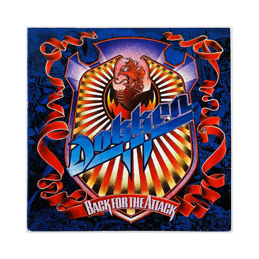 Dokken Käytetty LP Back for the attack  kansi VG+ levy VG Käytetty LP