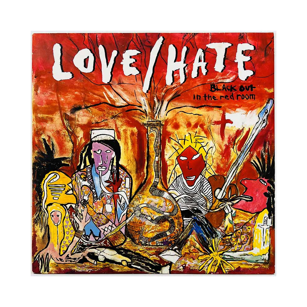 Love/Hate Käytetty LP Blackout In The Red Room  kansi EX levy EX- Käytetty LP