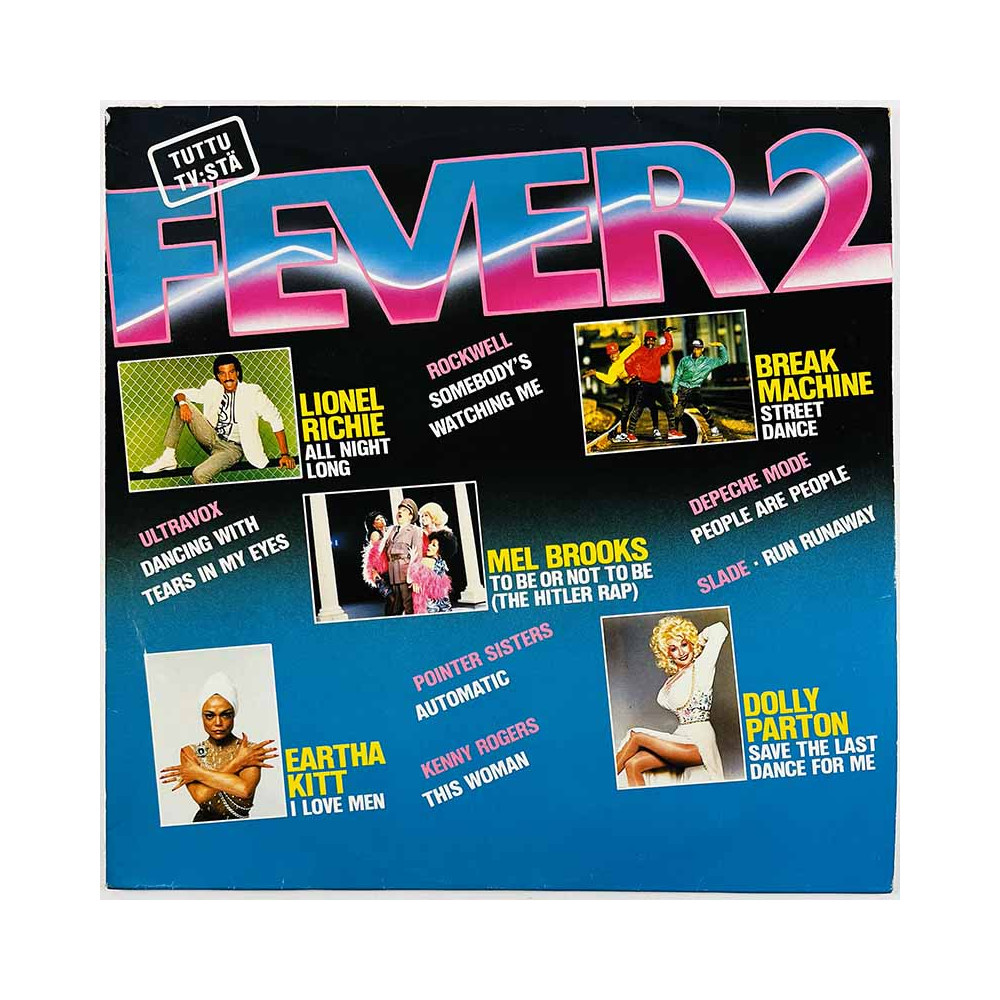 Break Machine, Dolly Parton, Mel Brooks Käytetty LP Fever 2  kansi VG+ levy VG+ Käytetty LP