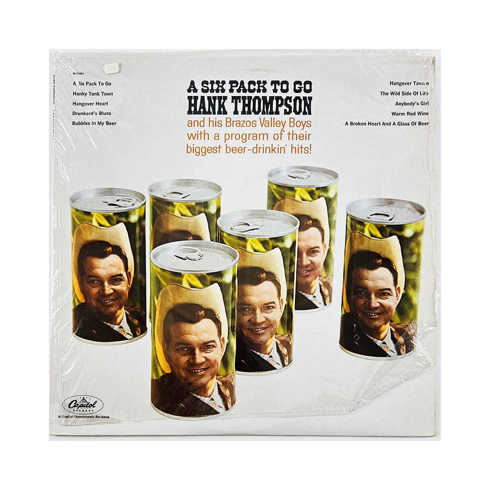 Thompson Hank Käytetty LP A six pack to go  kansi EX levy EX Käytetty LP